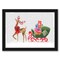 8&#x22; x 10&#x22; Proud Reindeer With Gifts by Pi Holiday Black Framed Print Wall Art - Americanflat - Americanflat